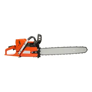 72CC 24 Inch Gas Chainsaw 2-Stroke Gasoline Powered Chain Saw Orange & Black Design