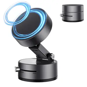 Vacuum Magnetic Suction Phone Holder,Upgraded 360° Adjustable Suction Cup Car Phone Mount,Hands-Free Cell Phone Holder for Car/Gym/Mirror/Smooth Surface,Compatible with iPhone 16/15/14/13/12 Series