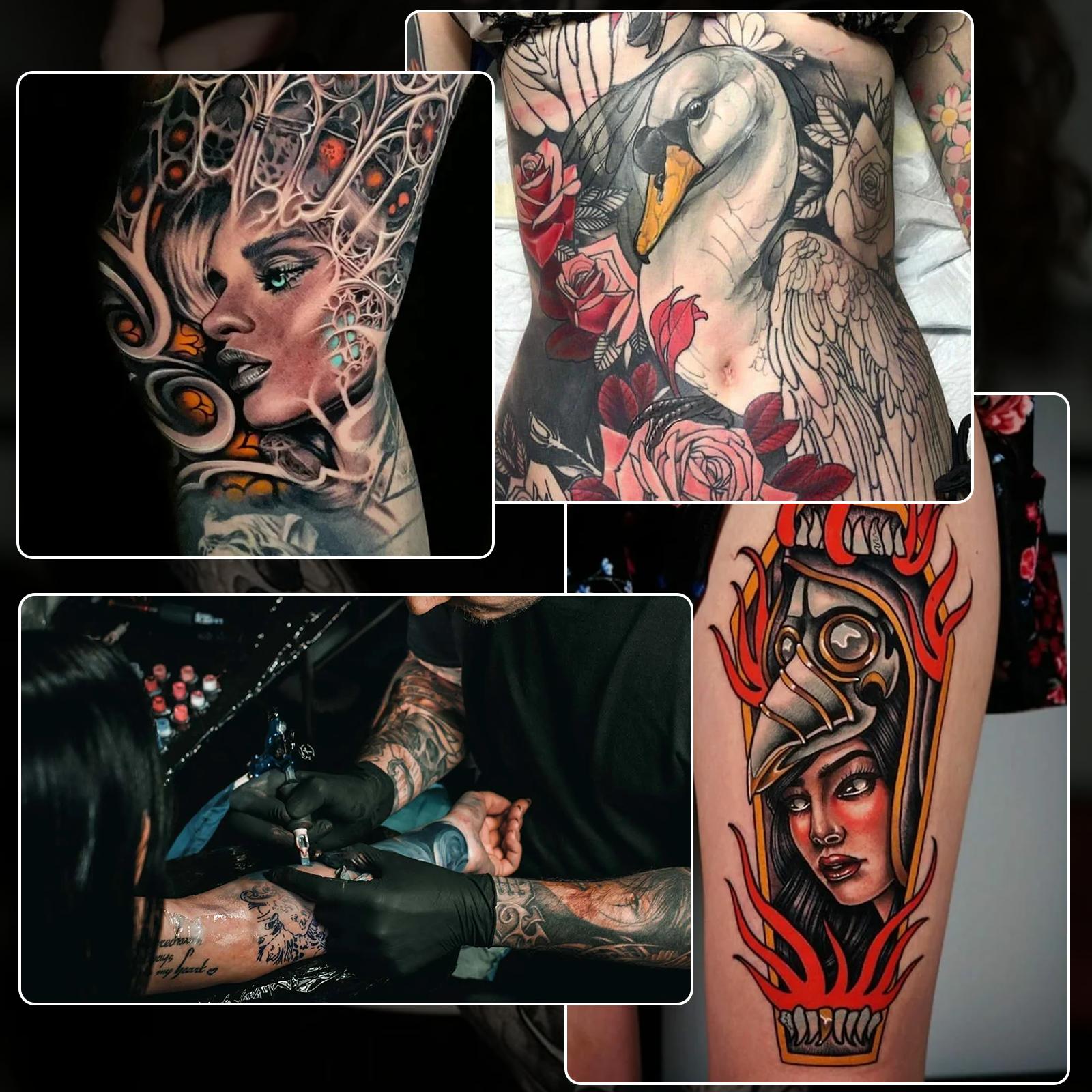 Professional Tattoo Ink Set 14 Colors 1OZ (30ml)Vegan-Friendly Pigment Tattoo Ink Supplies Ink, Smooth Application for Professional &Beginner Tattoo Artists, Safe Plant-BasedIngredients, Quick Coloring & Fade-Resistant