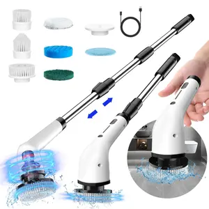 PowerSpin Electric Scrubber, Cordless Shower Scrubber, Cleaning Brush, with 8 Replaceable Brush