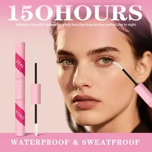 LazySis 3-in-1 Lash Cluster Glue Kit, Waterproof Long-Lasting Bond & Seal with Remover, Easy DIY Lash Extension Kit for Natural Loo