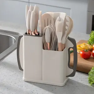 18-Piece Silicone Kitchenware Set | 1 Knife + Non-Stick Pan Safe Tools With Storage Container | Easy-Clean & Durable |