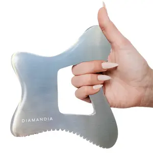 DIAMANDIA Goddess Platinum Body Gua Sha Premium Sculpting Massage Tool for Lymphatic Drainage & Tighter Skin - Indestructible & Heatable for Enhanced Wellness