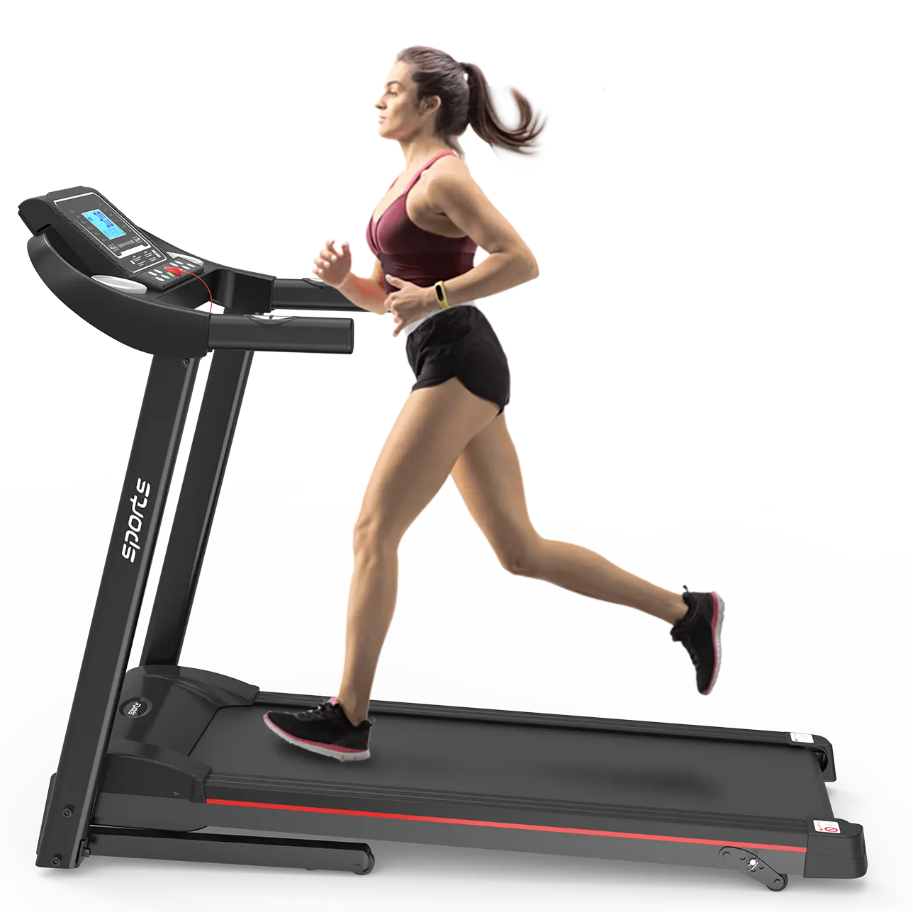 Dufominc Unisex Foldable Home Fitness Treadmill, Compact Hydraulic Fold Machine with Manual Incline, Bluetooth Speakers, LCD Display, 250 LBS Capacity