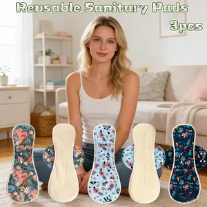 3pcs reusable menstrual pads, Fast Absorption, Breathable, Leakproof, Washable, Night Use, Postpartum Protection, Menstrual Pad，Grenehene Reusable Sanitary Pads | Super Absorbent & Washable for Heavy Flow 💧 #Sanitary Pads/eco-friendly period pads