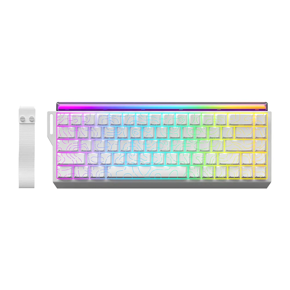 AIR68 65% Gaming Keyboard Wired Hall Effect Magnetic Switch 8K Hz Polling Rate PBT Keycaps RGB Backlit Customizable Web Software for PC/Mac Gamers