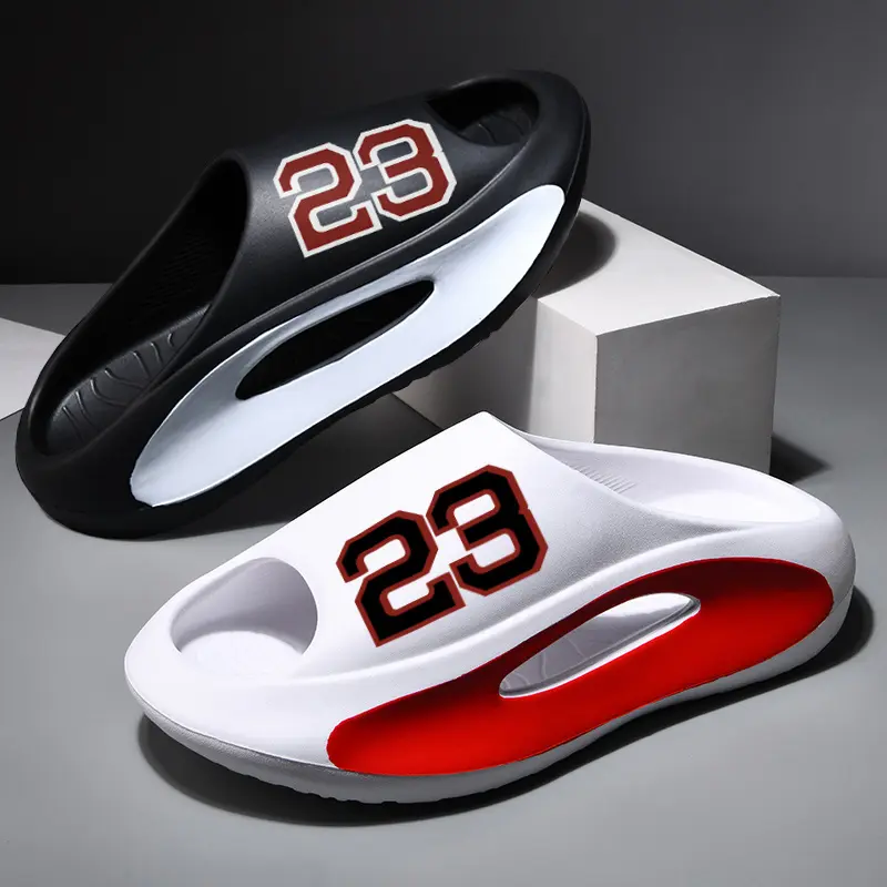 No. 23 Squad Recovery Slides - 2026 Championship Edition | Cloud-Feel Gameday Slippers | Thick Sole Non-Slip Football Fan Clogs | Men's Athletic Sandals for Watch Parties