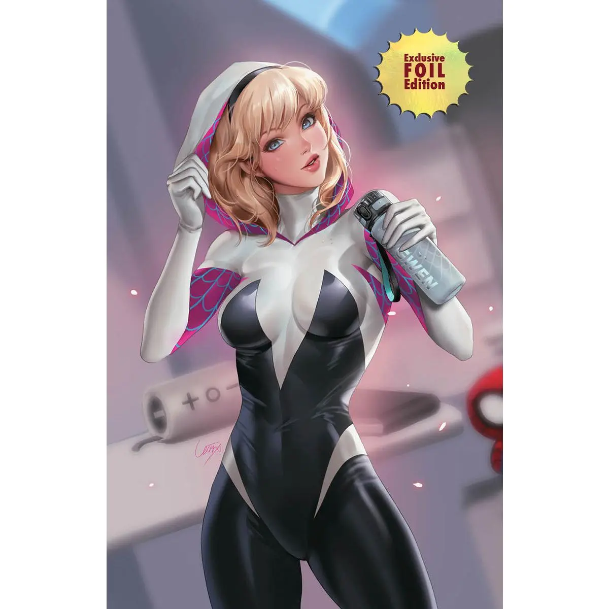 Foil Cover The Amazing Spider-Man #32 [G.O.D.S.] - Zeb Wells, Patrick Gleason - Unknown Comics Leirix NYCC Retailer Exclusive Virgin Variant, Special Edition (10/18/2023)