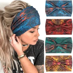 Wide Headbands for Women - Soft Elastic Knotted Head Bands for Yoga, Ladies Fashion Hair Accessories