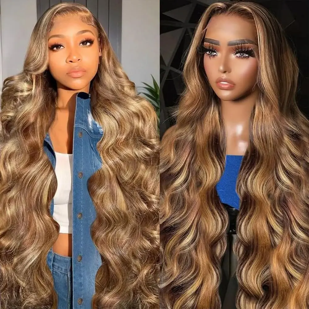30 Inch Body Wave Lace Front Wigs Human Hair Pre Plucked 