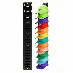 12- Large Capacity - Sturdy structure holds up to 12  of different styles without squeezing, perfect for families or  collectors.  hanger   Mount Storage Rack various setting quality home  Multi-Layer Wall Hat   Adhesive Mounted Organizer  Hanging Hook
