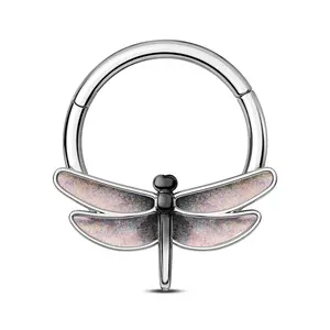 Oufer 16G Dragonfly Resin Septum Nose Ring Piercing