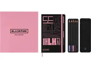 Moleskine x BLACKPINK Limited Edition Drawing Gift Set – Large Sketchbook & Watercolor Pencils