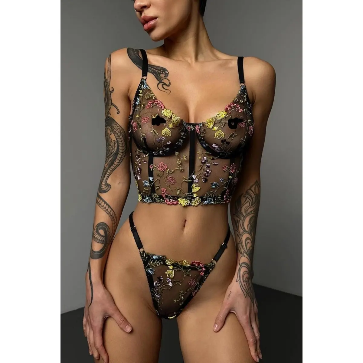 Women's Customizable Flower Blossom Lingerie