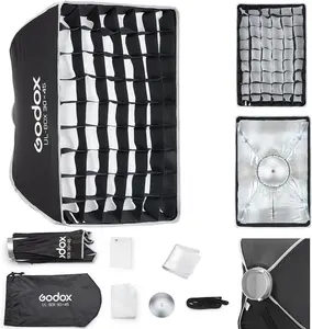 Godox Softbox Godox Quick Release Umbrella Softbox,Bowens Mount with Removable Front and Inner Diffusers/Grip/Diffuser Plate for Photography, Live Streaming,Location Portrait