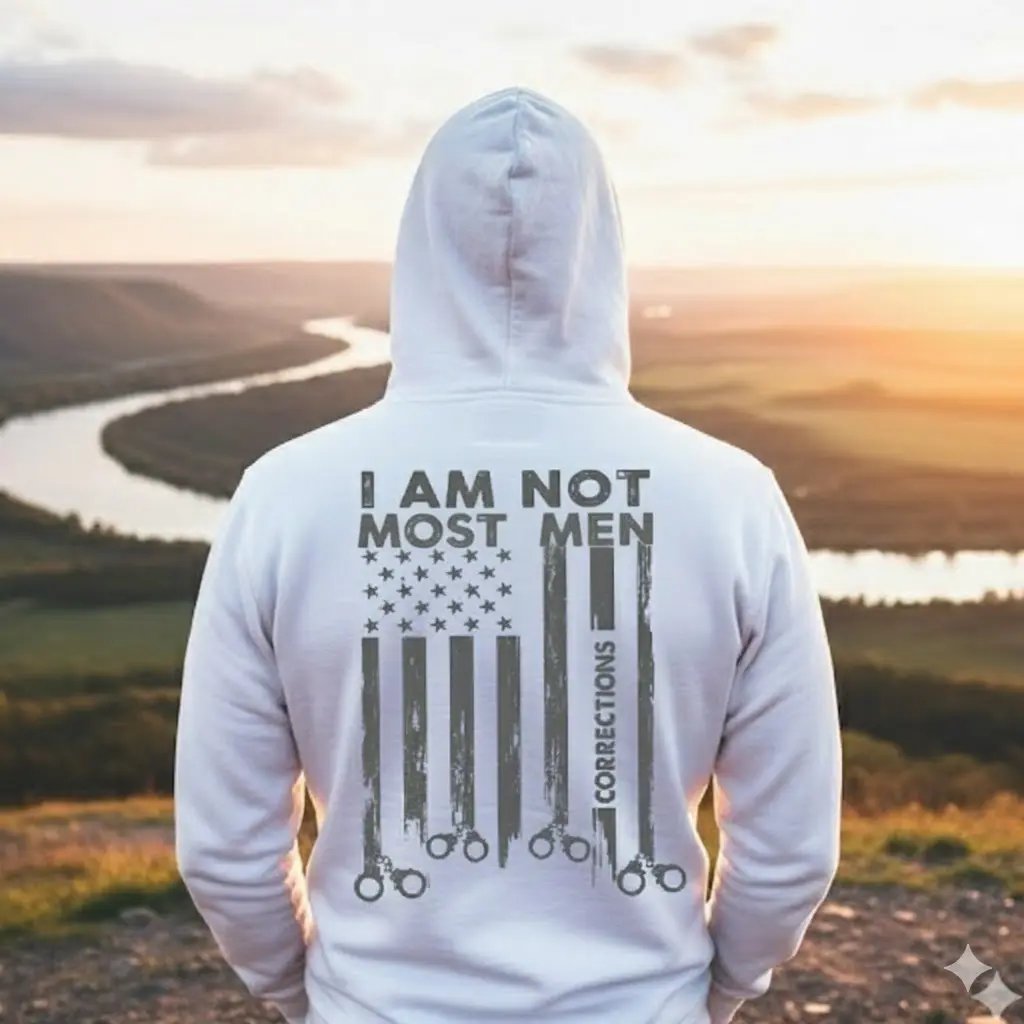 I Am Not Most Men Corrections Sweatshirt, Thin Gray Line Corrections Officer Hoodie for Men