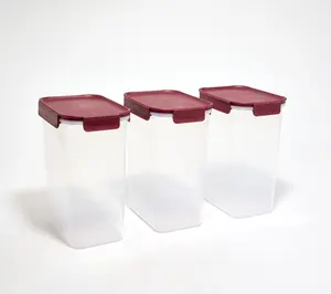 LocknLock Set of (3) 17-Cup Tall Pantry Containers
