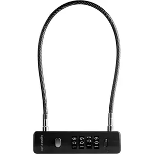 Cable Lock with Combination Lock, Storage Containers and Outdoor Gear, Helmet Scooter Bike Locks, Heavy Duty Anti Theft, Combo Gate Locks for Fence Locker (Black, 12-inch (30cm) Cable)