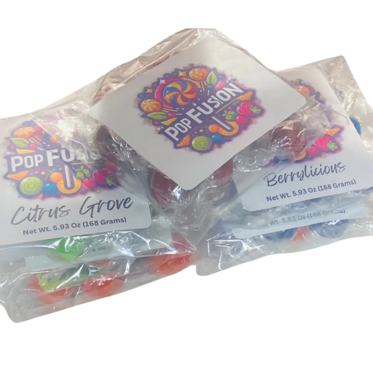 Whitmer's Confections Pop Fusion candy - Grape Razzle Dazzle