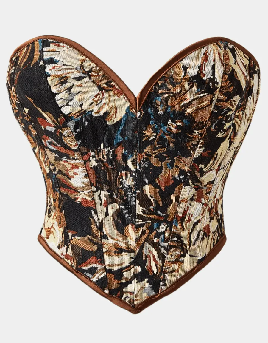 Womens Vintage Strapless Corset Top Slim Fit Party Going Out Fashion Wear
