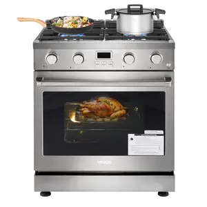 VEVOR Gas Range Oven, 35.9 Inches Width, Freestanding Stainless Steel Stove and Oven with 6 Sealed Cooktop Burners, Easy Reach Racks, Halogen Light, 6.0 Cu. Ft. Capacity, for Apartment, Home, KitchenVEVOR Super Brand Day
