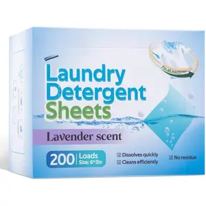 Lavender Laundry Detergent Sheets - 100  Laundry Sheets - Compact, Lightweight, and Travel-Ready -  Cleaning & Long-Lasting Freshness