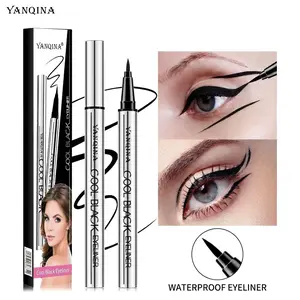 YANQINA Long-Lasting Eyeliner - Lightweight Waterproof 24-Hour Smooth Application Ultra-Creamy Silky Texture Cool Black Makeup for Perfect Eye Liner