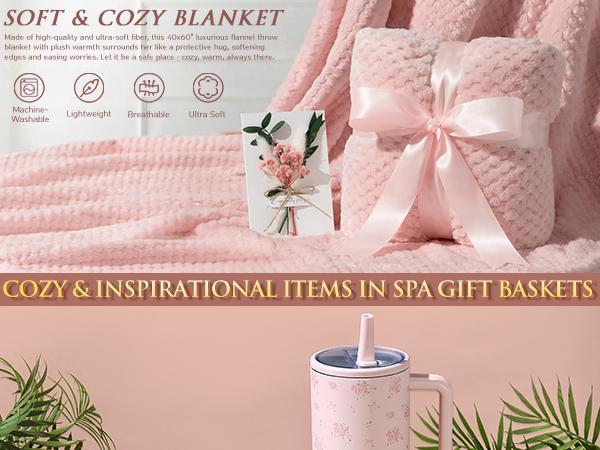 MAYICIVO Mothers Day Gifts Birthday Gifts for Women - Get Well Soon Spa Care Package, Luxury Self Care Gift Basket for After Surgery & Cancer Care Inspirational Thinking of You Sympathy Gift Set for Mom Her Friend