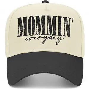 Mommin' Everyday Vintage Trucker Hat Premium Snapback Baseball Cap for Women Moms Mothers Soft Fabric 5 Panel Construction Adjustable Fit Personalized Dad Hat Graphic Hat