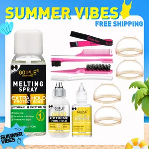 【SUMMER VIBES】Wig Adhesive Spray and Lace Glue for Extra Hold - Glueless Lace Melting Spray for Wigs Natural Gel Fast Drying Haircare Protect Edges Hairpiece