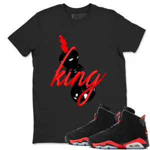 Unisex T-shirt To Match Sneakers Jordan 6 Reverse Infrared - 3D King. 100% Cotton for Casual Wear. Comfortable Summer Unisex T-Shirt to match Jordan Sneaker. Streetwear Style. urban outfitters