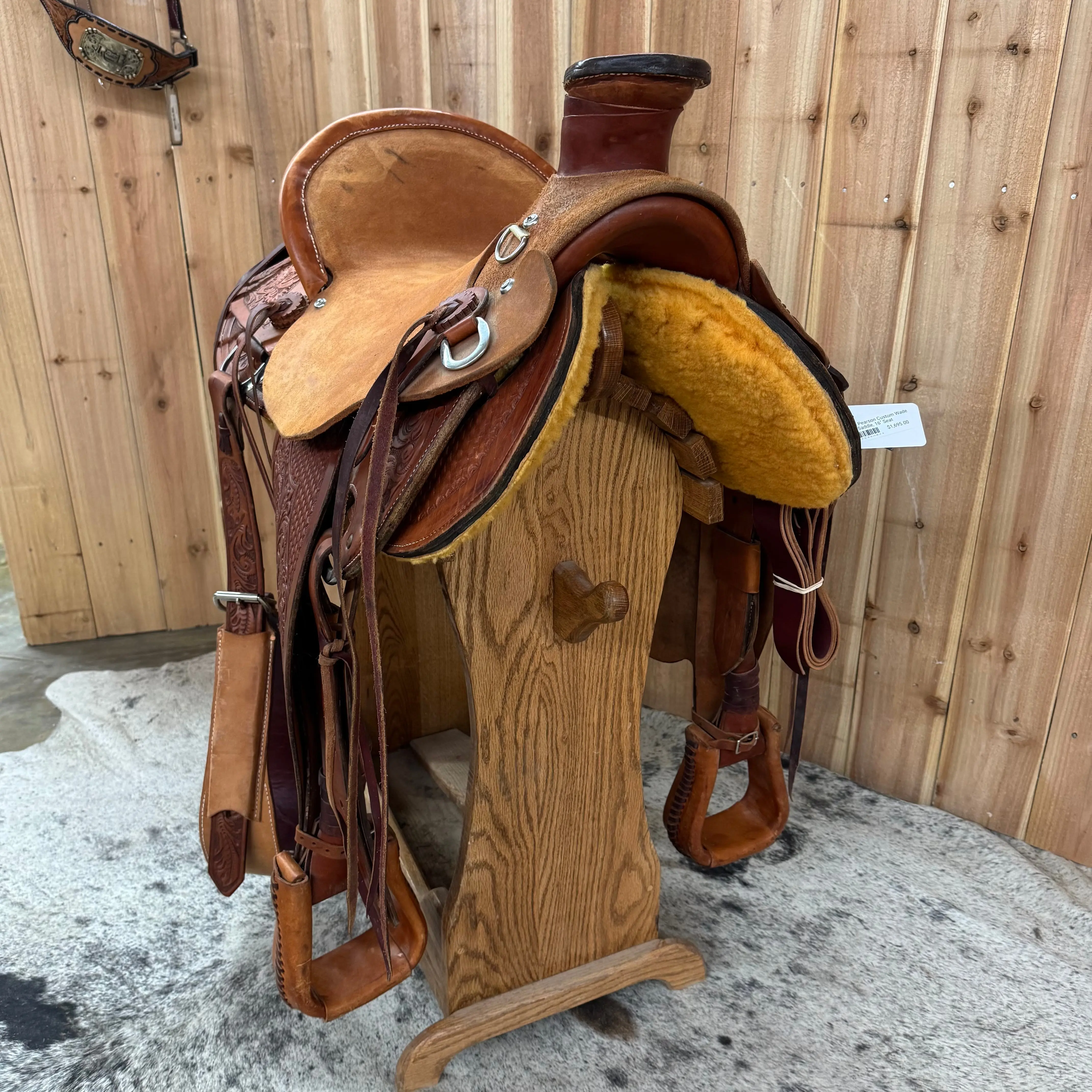 Used Ed Pearson Custom Wade Saddle, 16" Seat