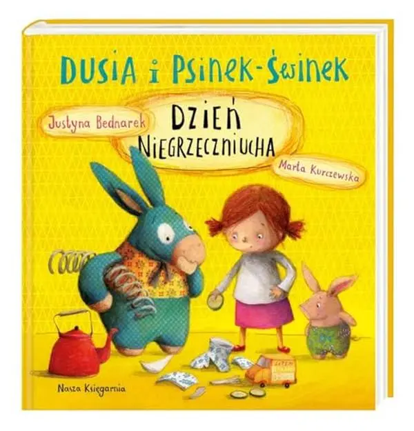 USED Book - Dusia i Psinek-Swinek. Dzien Niegrzeczniucha by Justyna Bednarek (Hardcover) - polish