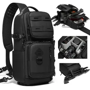 Professional Black Camera bag Single Shoulder Photography Bag for DSLR & Mirrorless Digital Storage Outdoor Portable Crossbody Backpack Equipment Rear