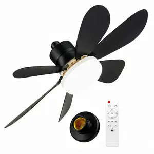 Socket Fan Light Ceiling Fans with Lights and Remote Dimmable LED  1556 Lumens Ultra-Quiet Motor for Bedroom Kitchen Living Room Closet Gifts