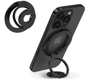 Magnetic Phone Ring Holder for MagSafe Gym Phone Grip Stand Finger Ring Kickstand Dual-Sided Magnetic Stand for iPhone 17 16 Pro Max 16e 15 14 13 12 Pro Max,Samsung,Compatible for Wireless Car Mount