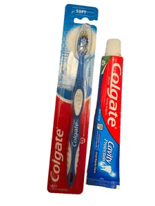 Colgate Travel Size Toothpaste & Soft Toothbrush Kit • Fresh Mint Flavor • Compact Oral Care for Travelers • Fast Shipping