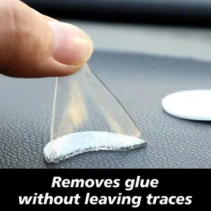 500 Counts Removable Double-Sided Adhesive Dots, Clear Round Mounting Putty for Wall Pictures, 10mm Hanging Tack for Home & Office Decor