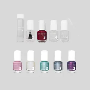 Dazzle Dry, Better Together & Fast Track Cherry, Fingernails & Toenails, Professional Nail Kit Set, Long-Wear Chip-Resistant, 10-Piece Bundle, 0.93 fl oz.