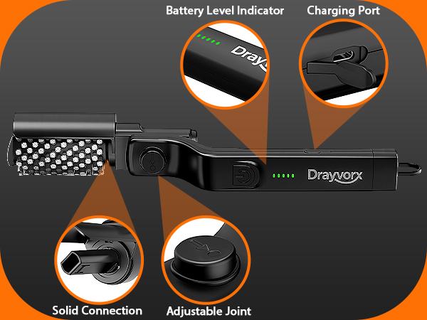 Drayvorx Electric Grill Brush for Outdoor, 2026 TikTok BBQ Grill Cleaner with 2 Heads, 3-Speed & Angle Adjust Cordless Rotary Grill Brush, 150Mins Runtime Grill Cleaning Brush for Barbecue Grates