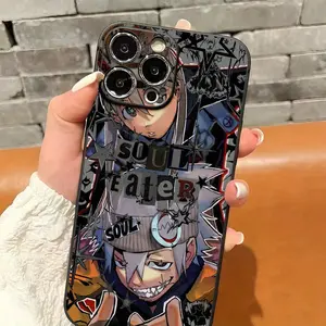 Soul Eater themed phone case designed with vibrant and dynamic artistic designs compatible with iPhone 17 Pro Max Air 16 15 14 13 12 and 11 Pro & Samsung Galaxy S25 Ultra S24 S23 S22 S21 Plus models made of TPU