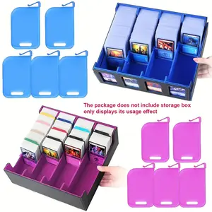 5pcs Fixed Card Divider, A Must-Have for PTCG TCG Games Cartoon Sports Players Cards and Collectors, Simple, Practical and Sturdy Card Holder, For Your Cards Storage Box (Not included cards or box)