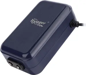 hygger Aquarium Air Pump,Adjustable Oxygen Pump，Silent Powerful Aerator Pump 2W/3W/4.5W/6W/ 1/2 Air Outlets Ultra for Up to 100 Gallon Tank