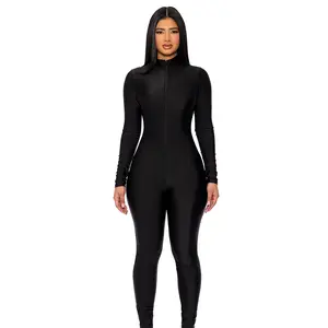 Forplay Women's Halloween Mock Neck Jumpsuit