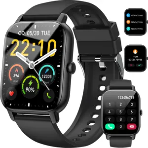 [Flash Deals] Tukio 1.69'' Touch Screen Smartwatch with Fitness Tracker Sleep Monitor Pedometer Stopwatch for Fitness Enthusiasts Holiday Gift Wearable Device