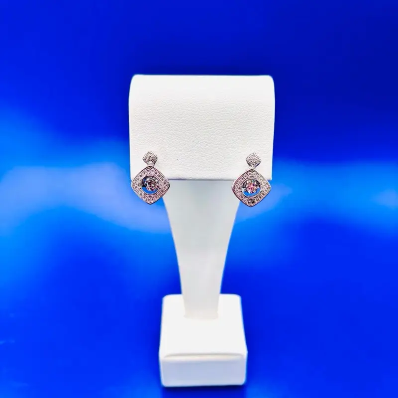 Twinkles Sterling Silver & Swarovski Crystal Dancing Stone Dangle Earrings