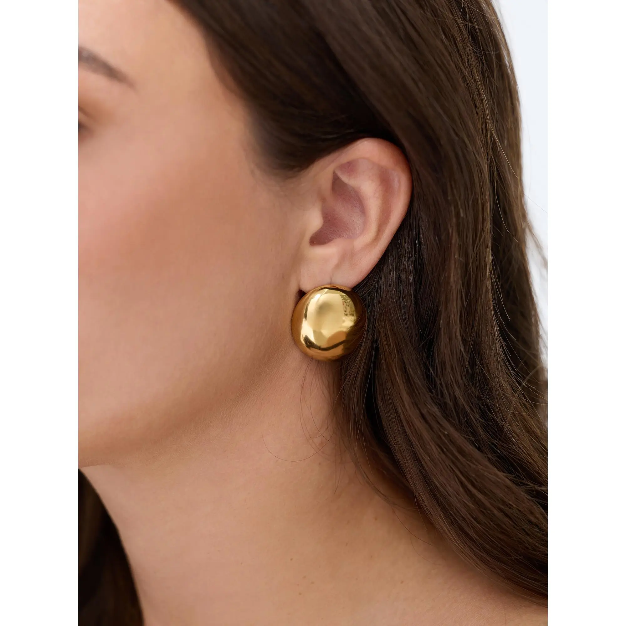 BLOOMCHIC Plus Size Gold Tone Ball Stud Earrings[M-6X]Summerfinds