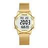 TIMEURE Women's 36mm Elegant Digital Wrist Watch - Stainless Steel Buckle Bracelet, No App Required, Golden, Fitness Tracker with Pedometer, Calorie Calculator, <30M Water Resistance, 12-Month Warranty, Fashion Gift for Women,watches