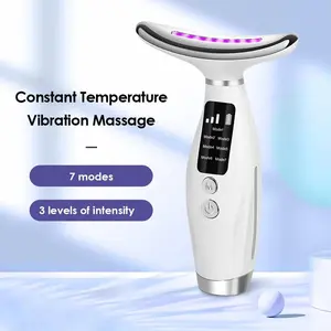 Portable 7 color LED light Therapy Face Massager