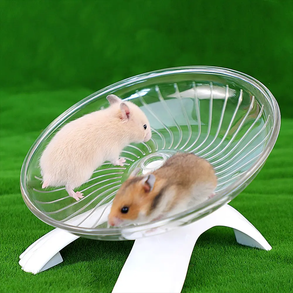 1 Pcs Hamster Exercise Wheel Transparent Durable Silent Running Wheel, Ideal for Small Pets, Enhances Physical Activity, Easy Maintenance